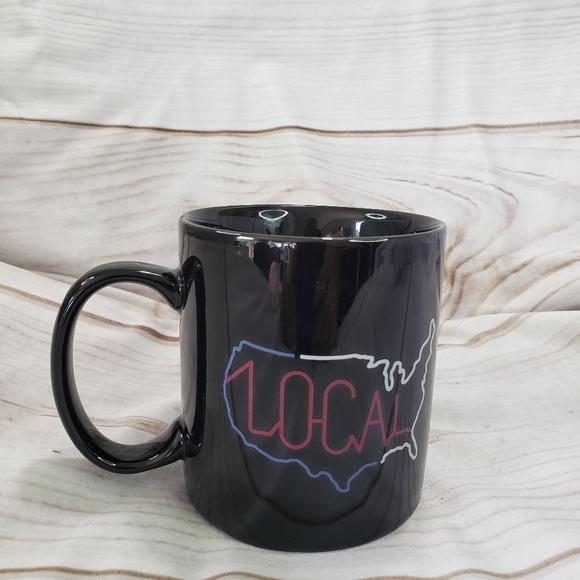 Life Is Good Local USA Coffee Mug Black Diner Style - Picture 7 of 7